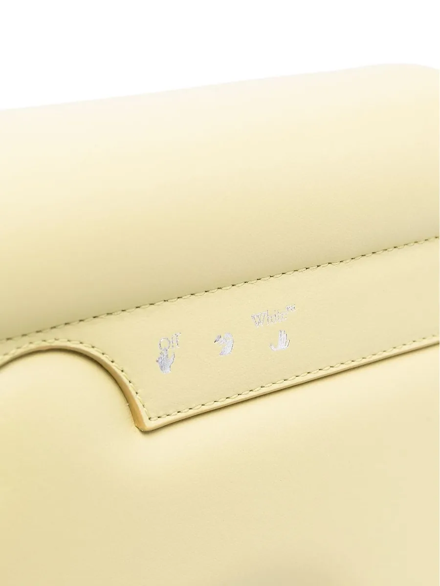 Yellow Leather Shoulder Bag, front view