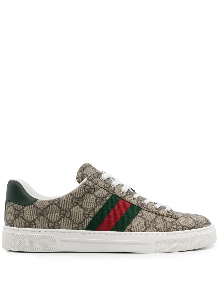 Beige Canvas Sneakers, front view