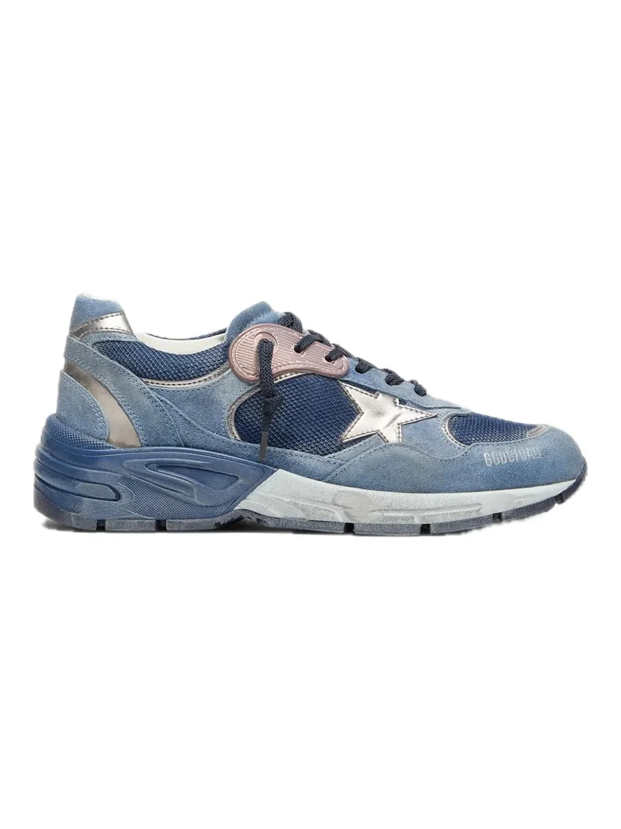 Blue Suede Trainers, front view
