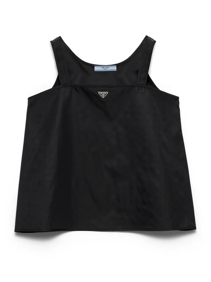 Black Nylon Top, front view