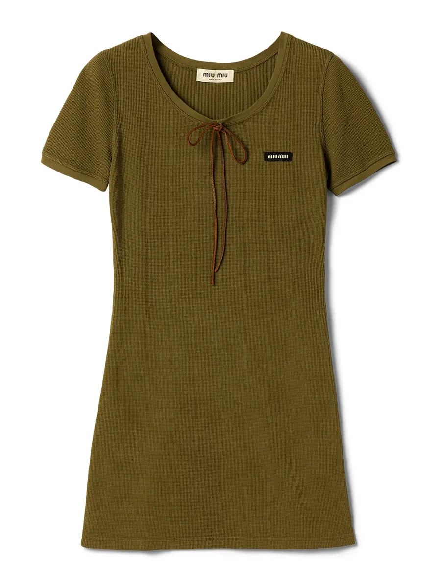 Green Cotton Dress, front view