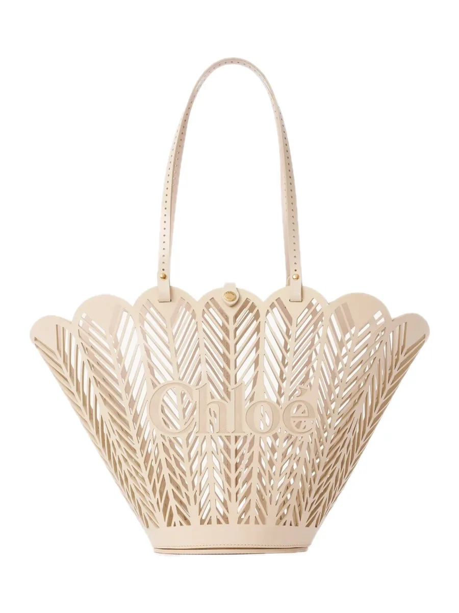 Beige Tote Bag, front view