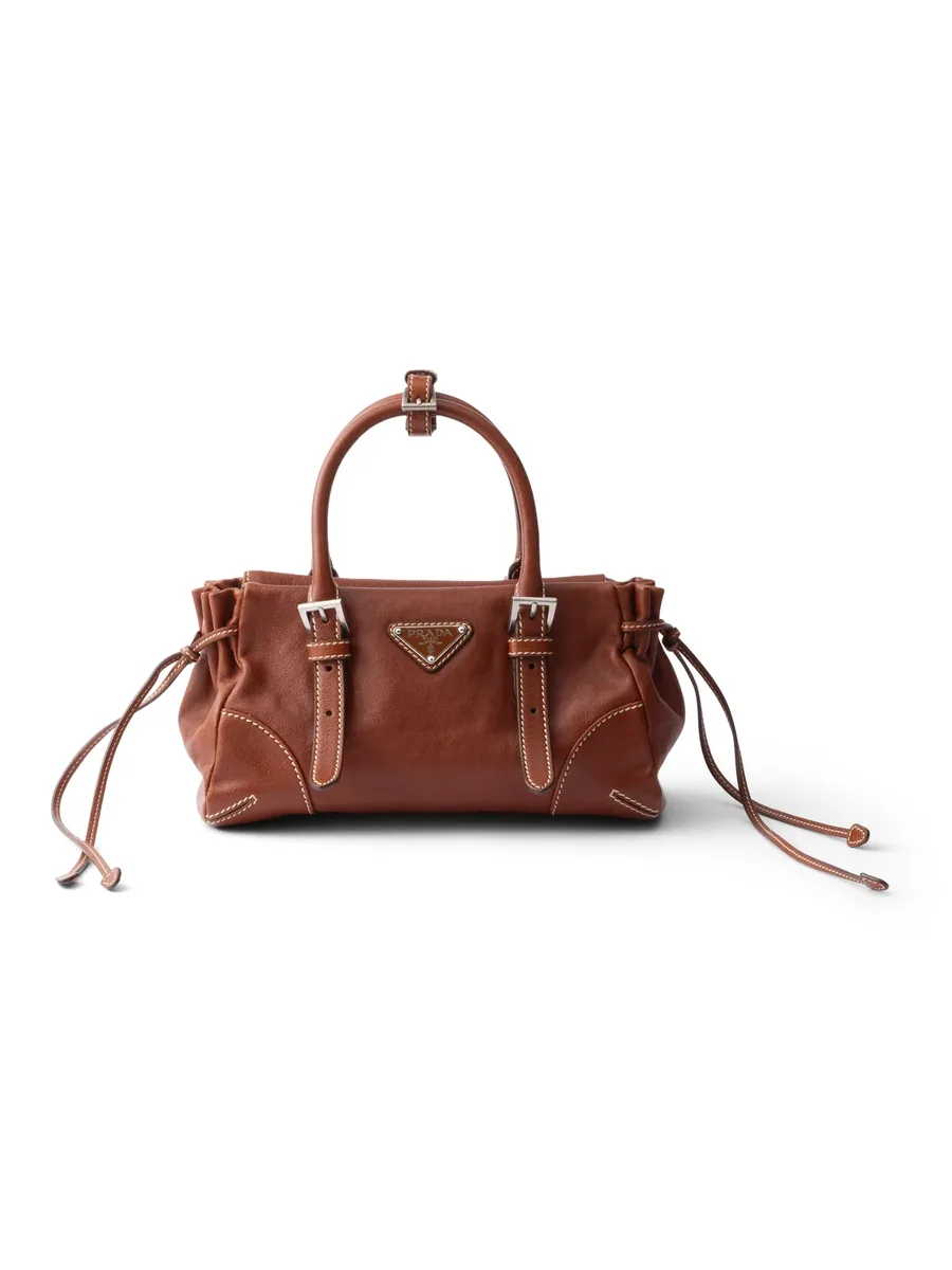 Brown Nylon Shoulder Bag, front view