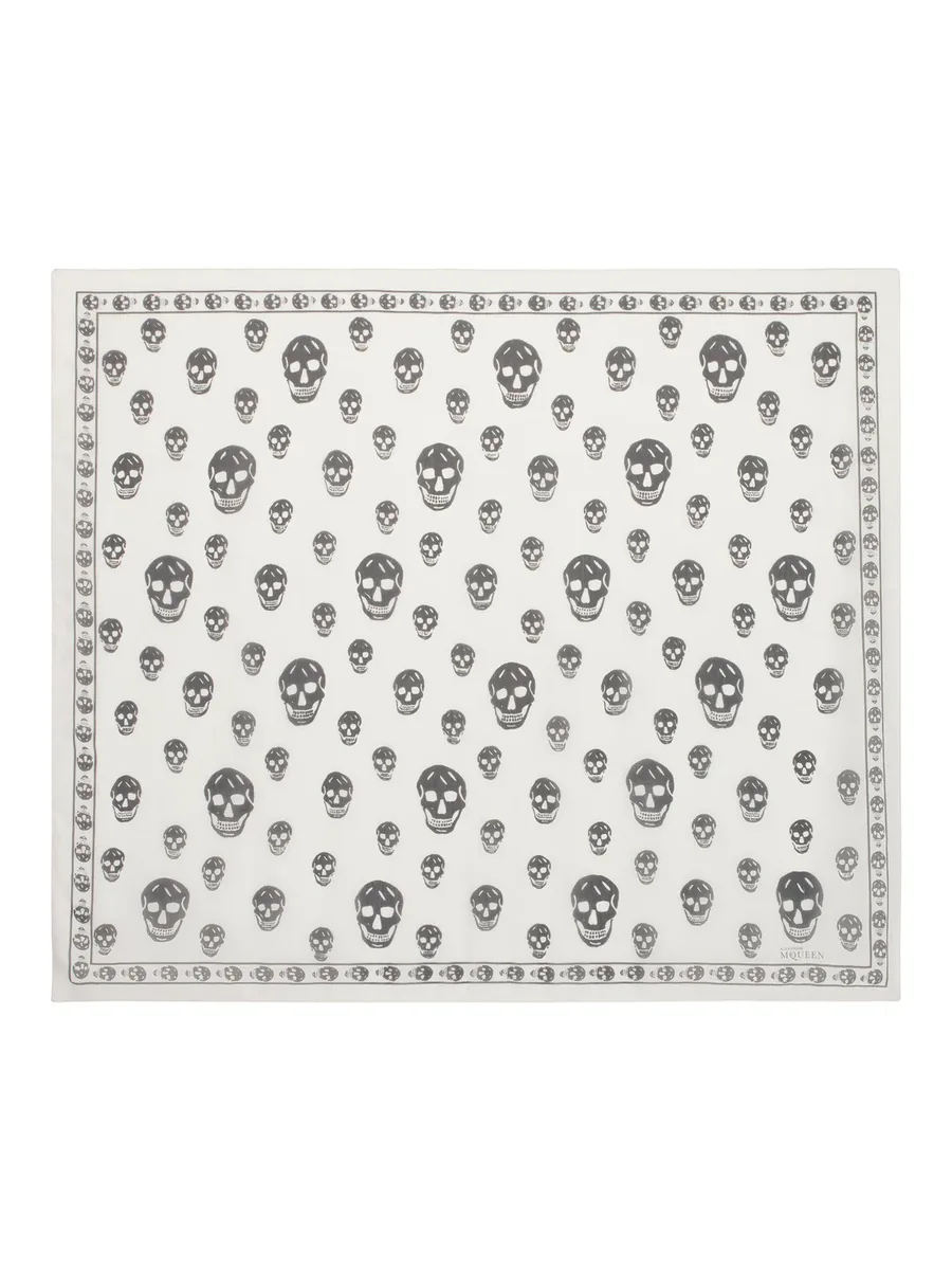 Cream Silk Scarf, front view