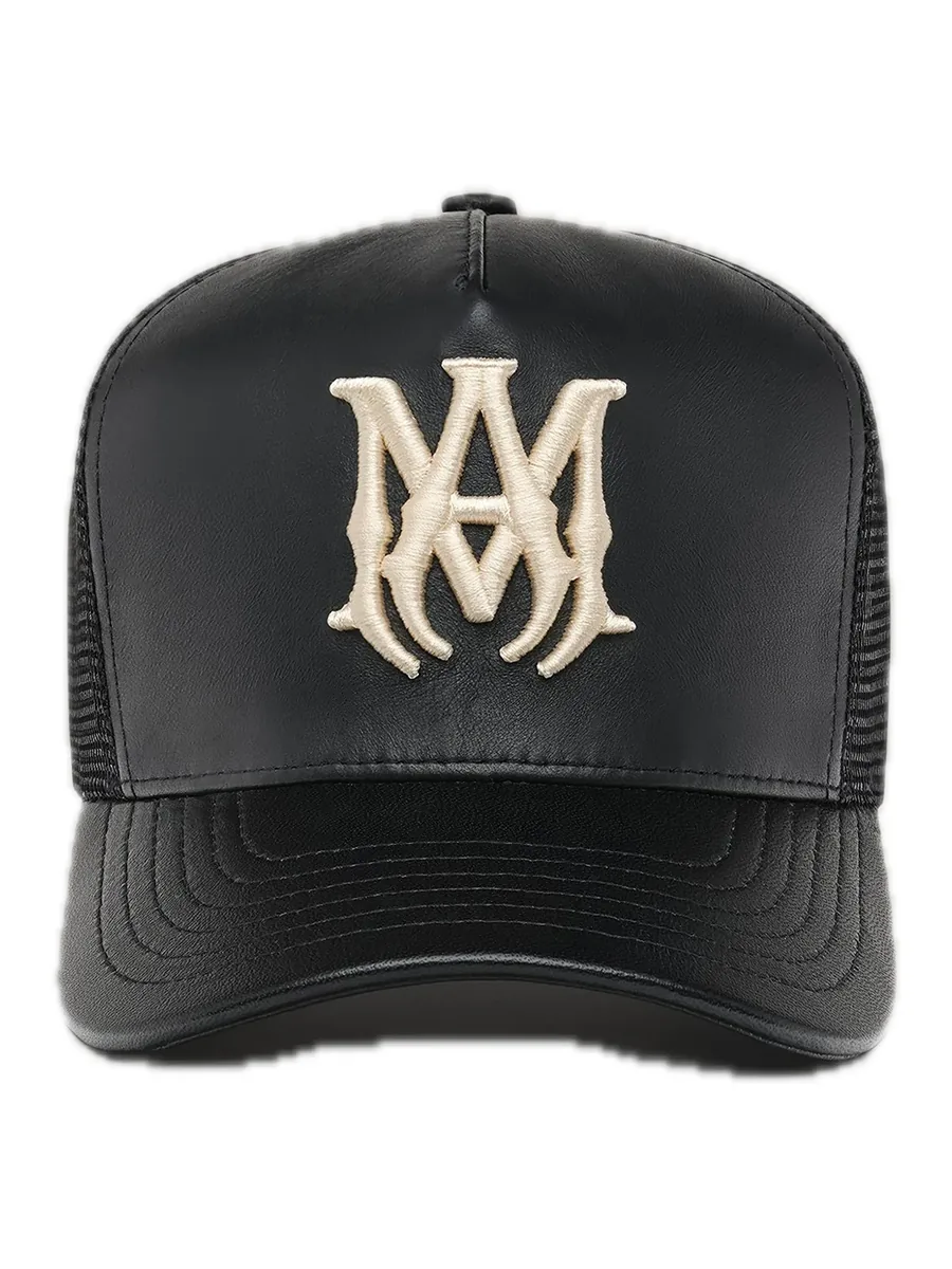 Black Leather Cap, front view