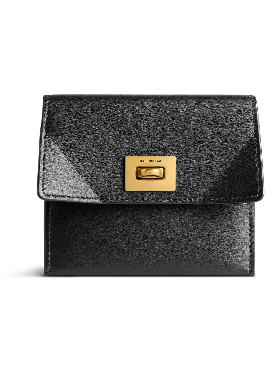 Black Leather Card Case, front view