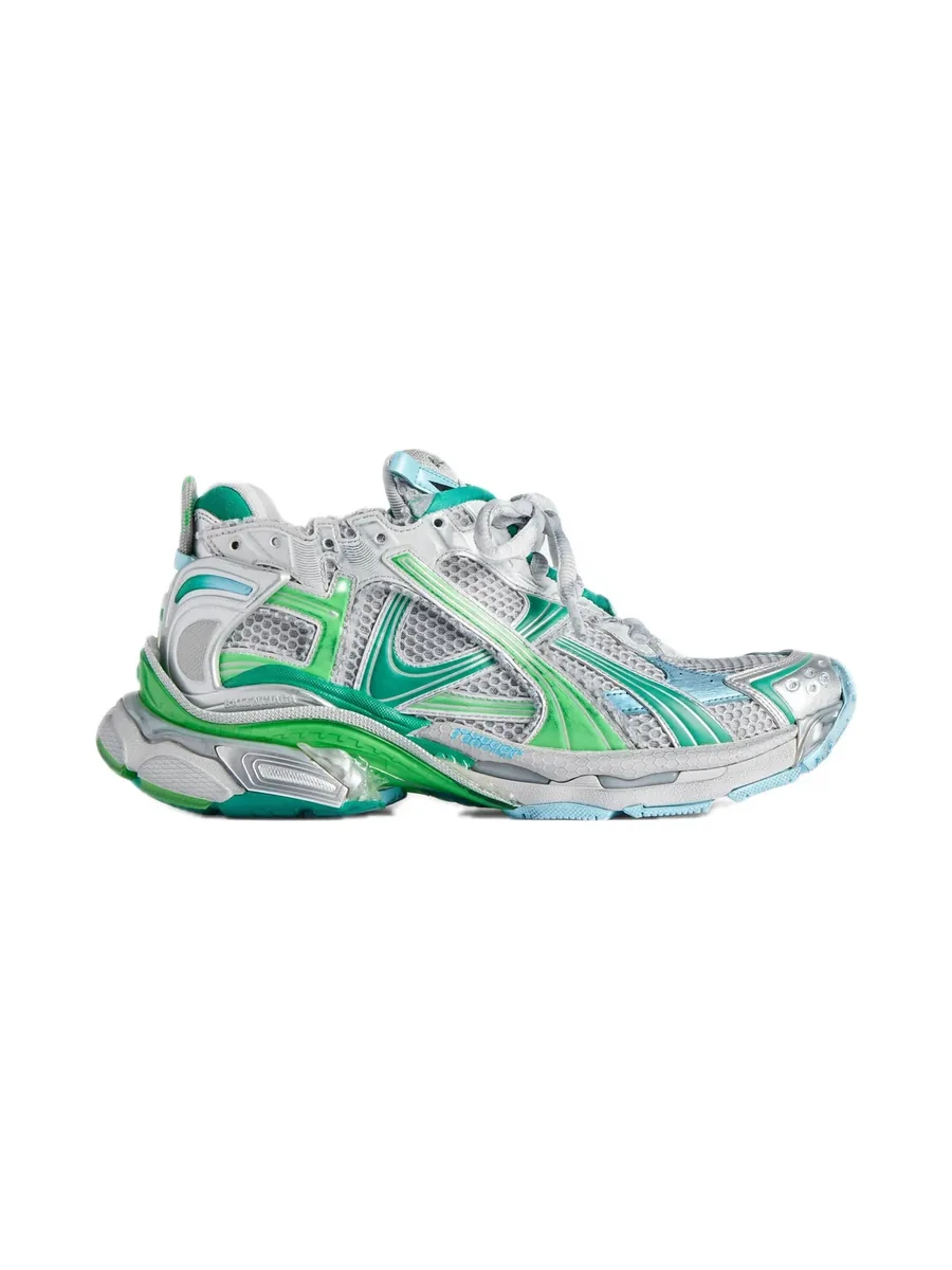 Grey, Green and Blue Layered Sneaker, side view