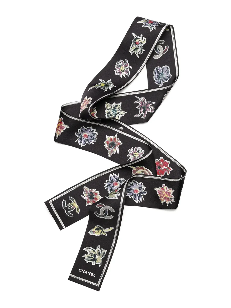 Black Silk Scarf, front view