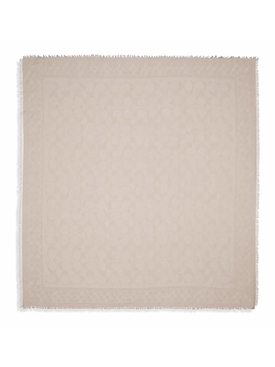 Beige Cotton Scarf, front view