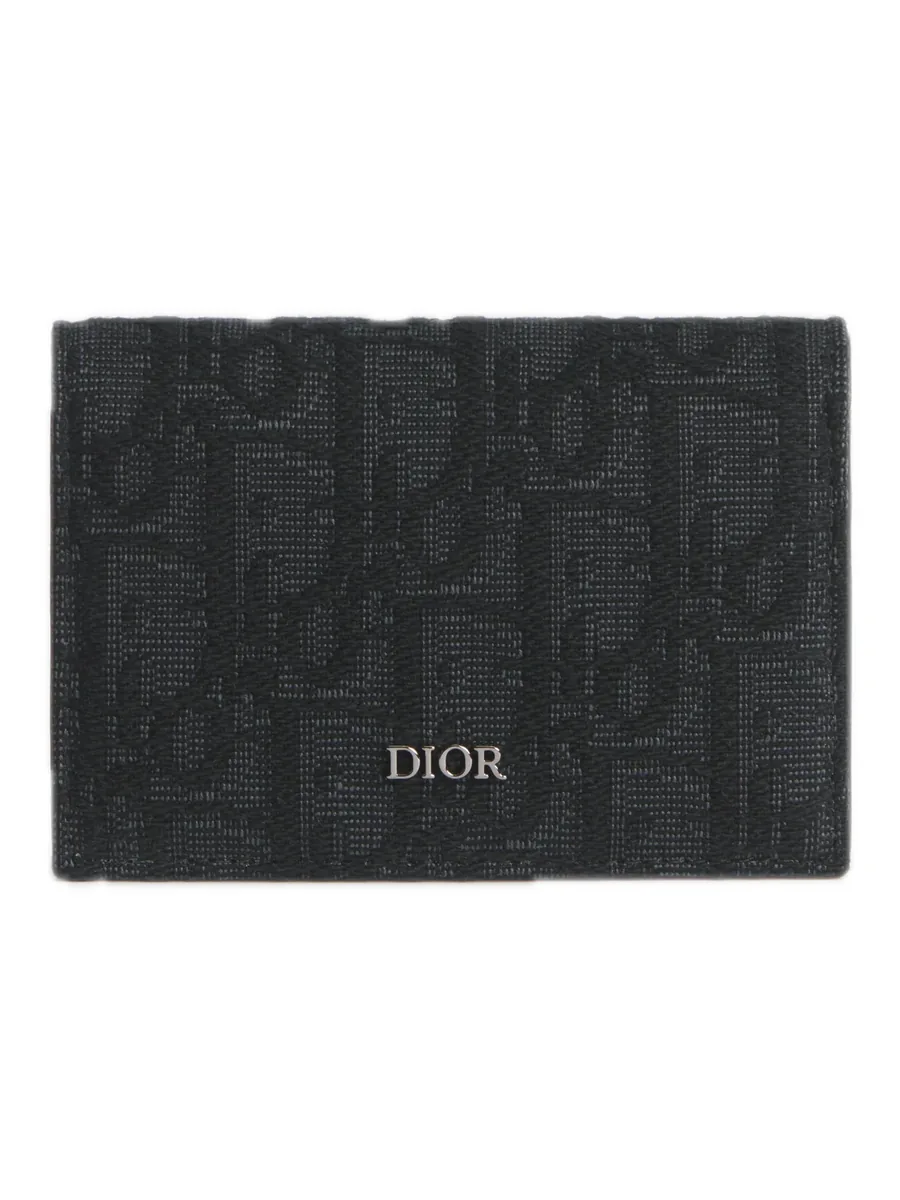 Black Cotton Card Case, front view