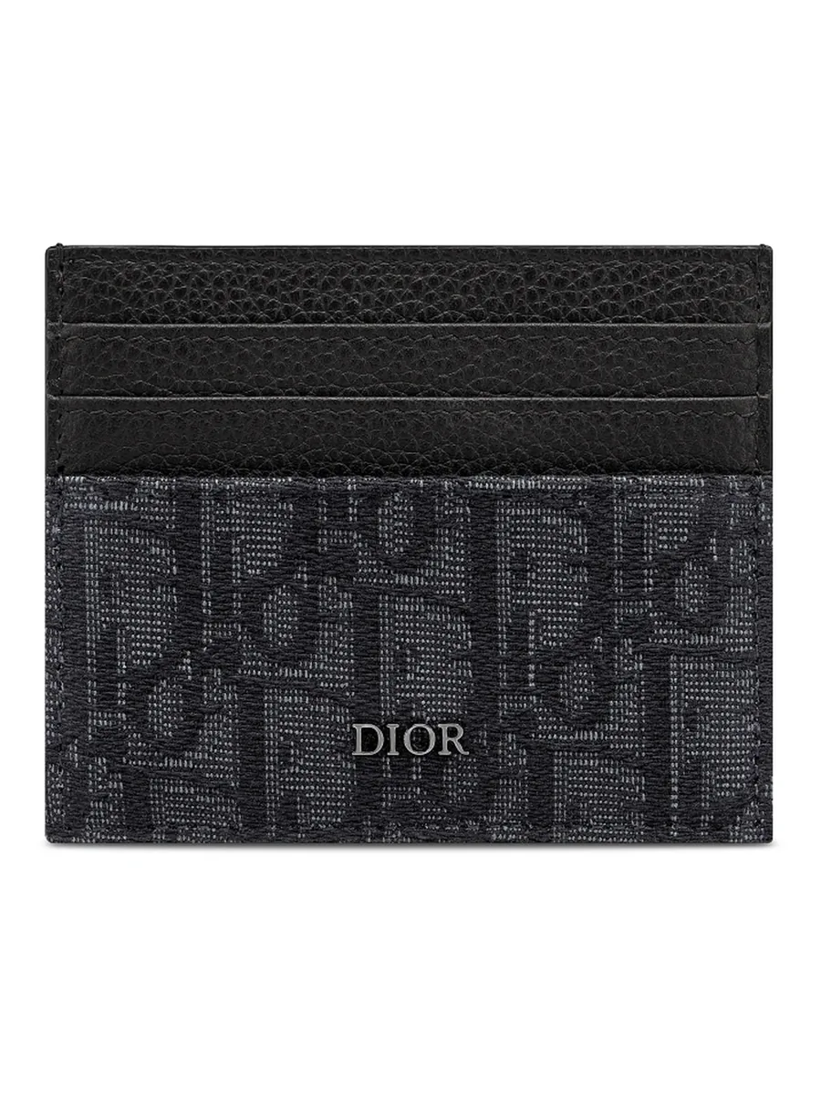 Black Cotton Card Case, front view