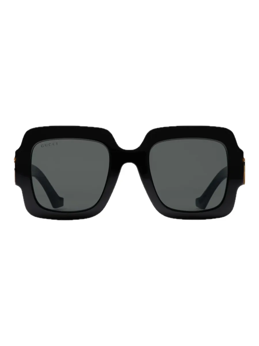 Black Acetate Sunglasses, front view