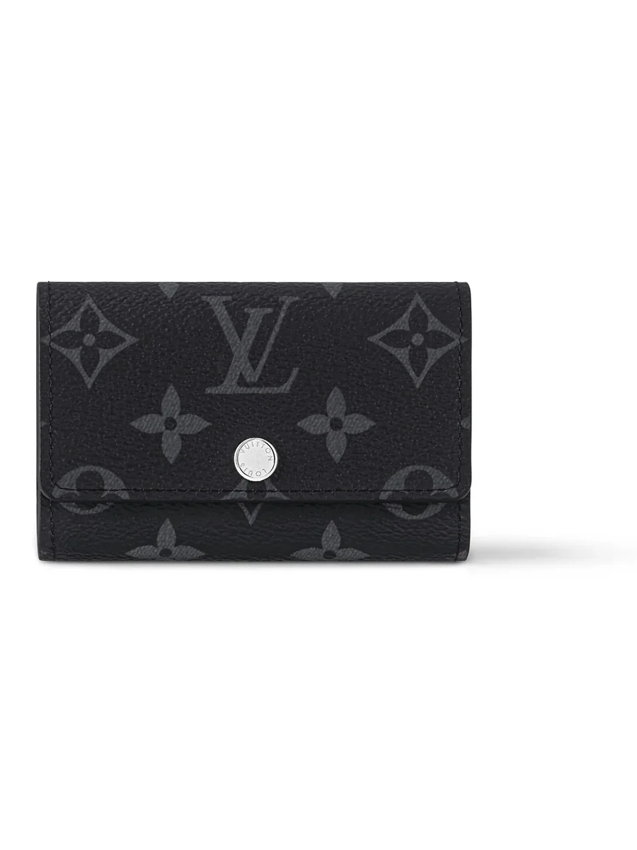 Black Coated Canvas Key Ring, front view
