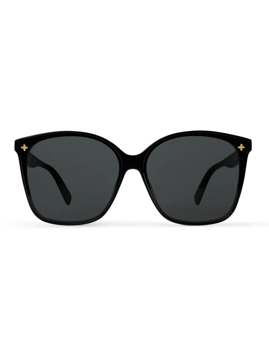 Black Acetate Sunglasses, front view