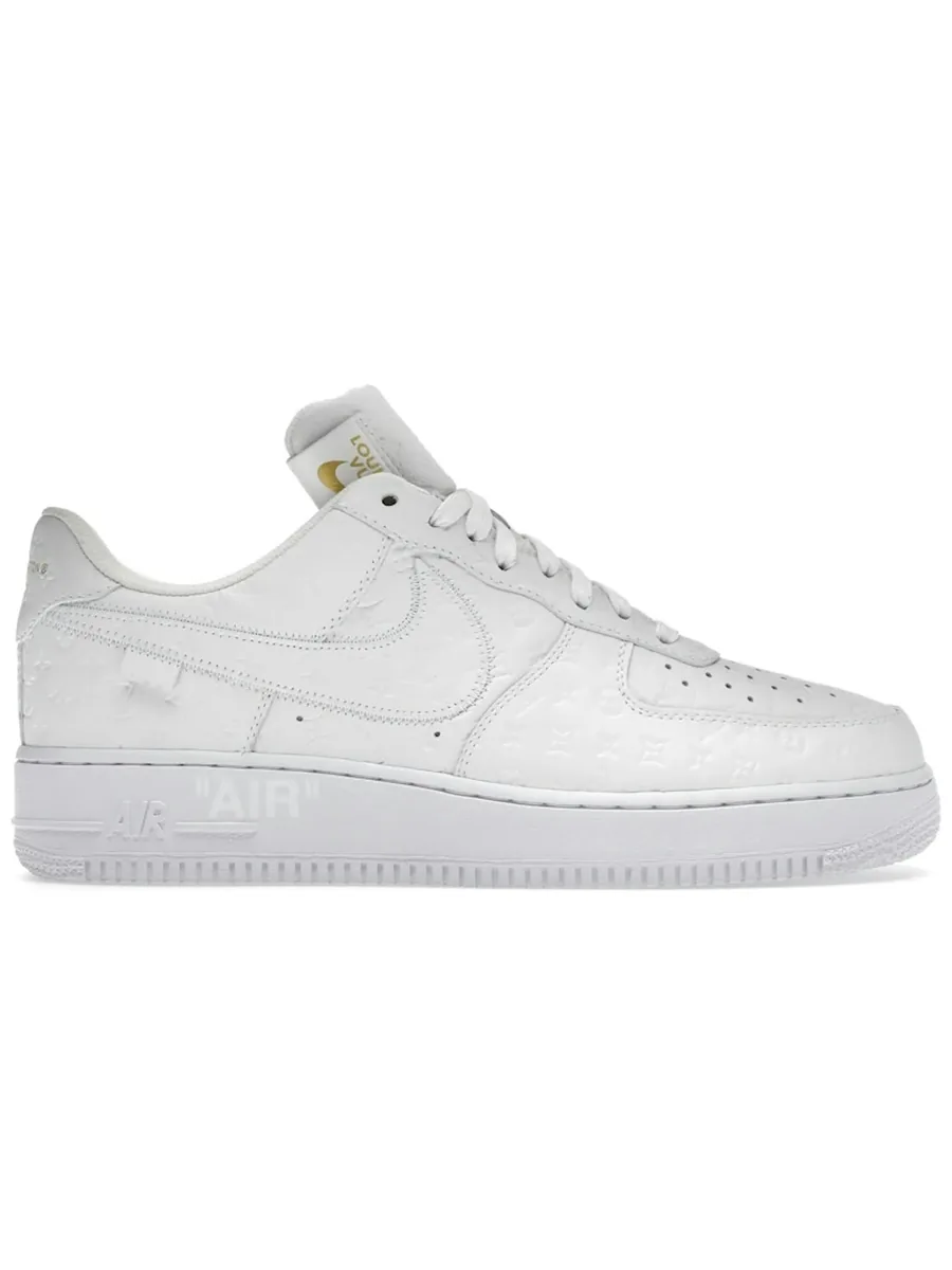 White Leather Low-Top Sneaker, side view