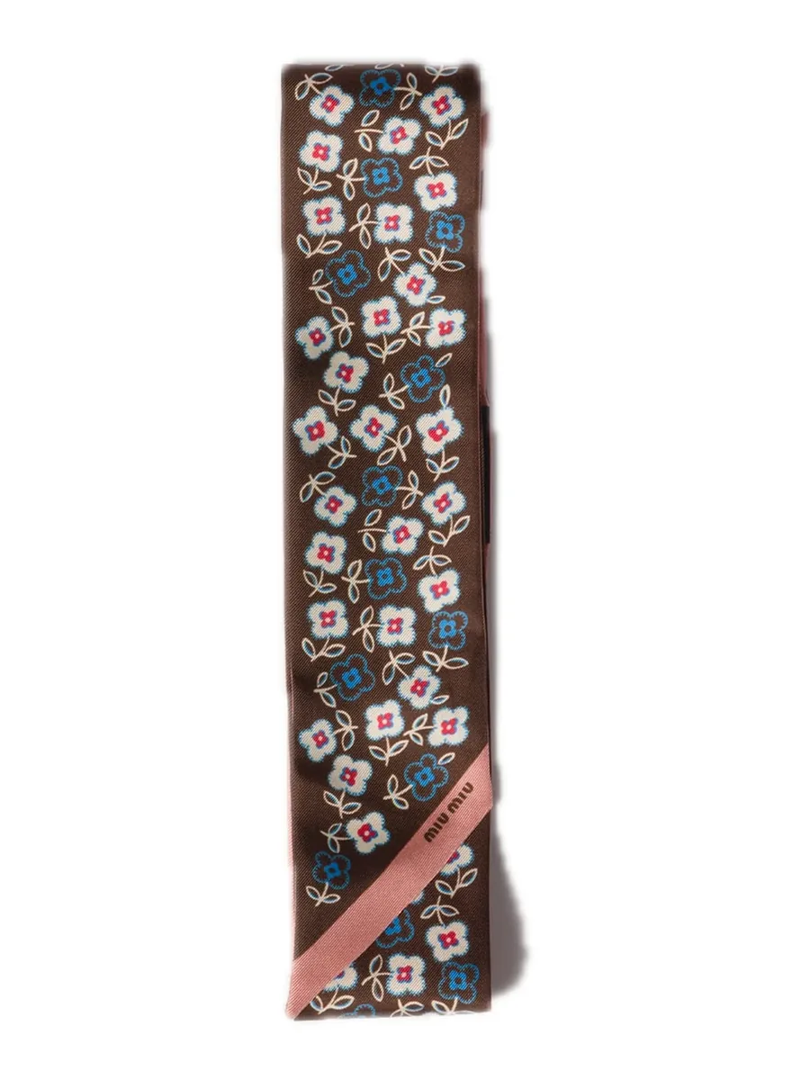 Brown Silk Scarf, front view
