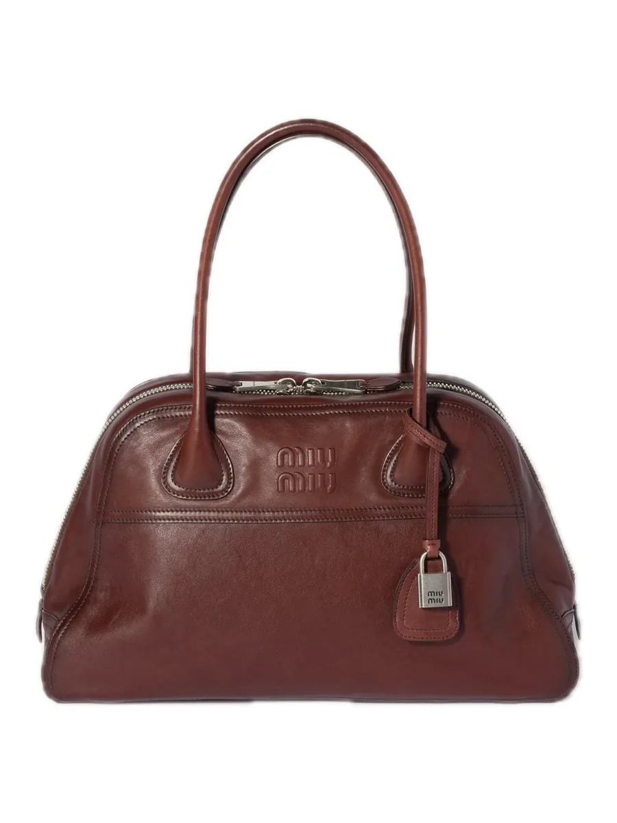 Briarwood Leather Bowling Bag, front view