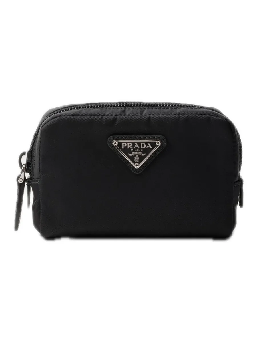 Black Nylon Pouch, front view