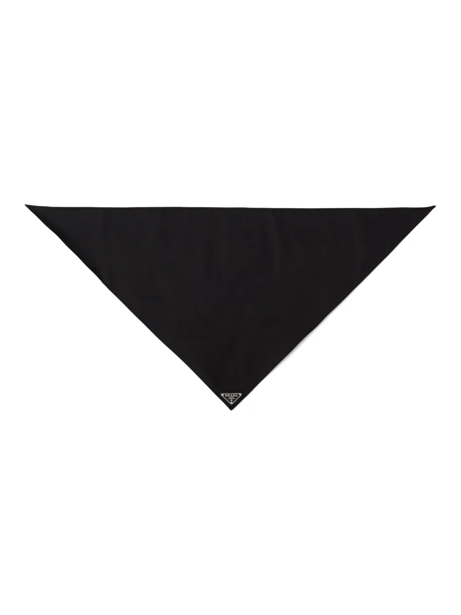 Black Nylon Scarf, front view