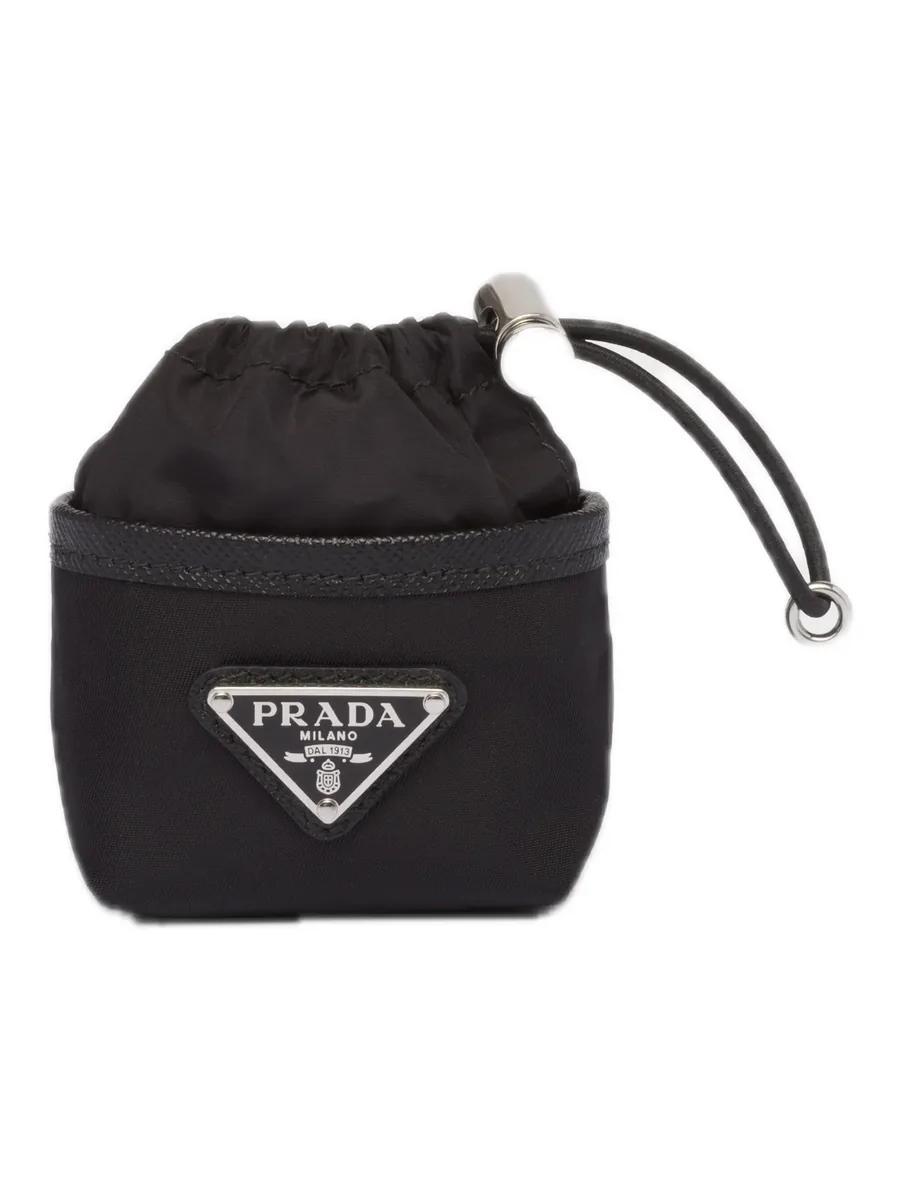 Black Nylon Key Ring, front view