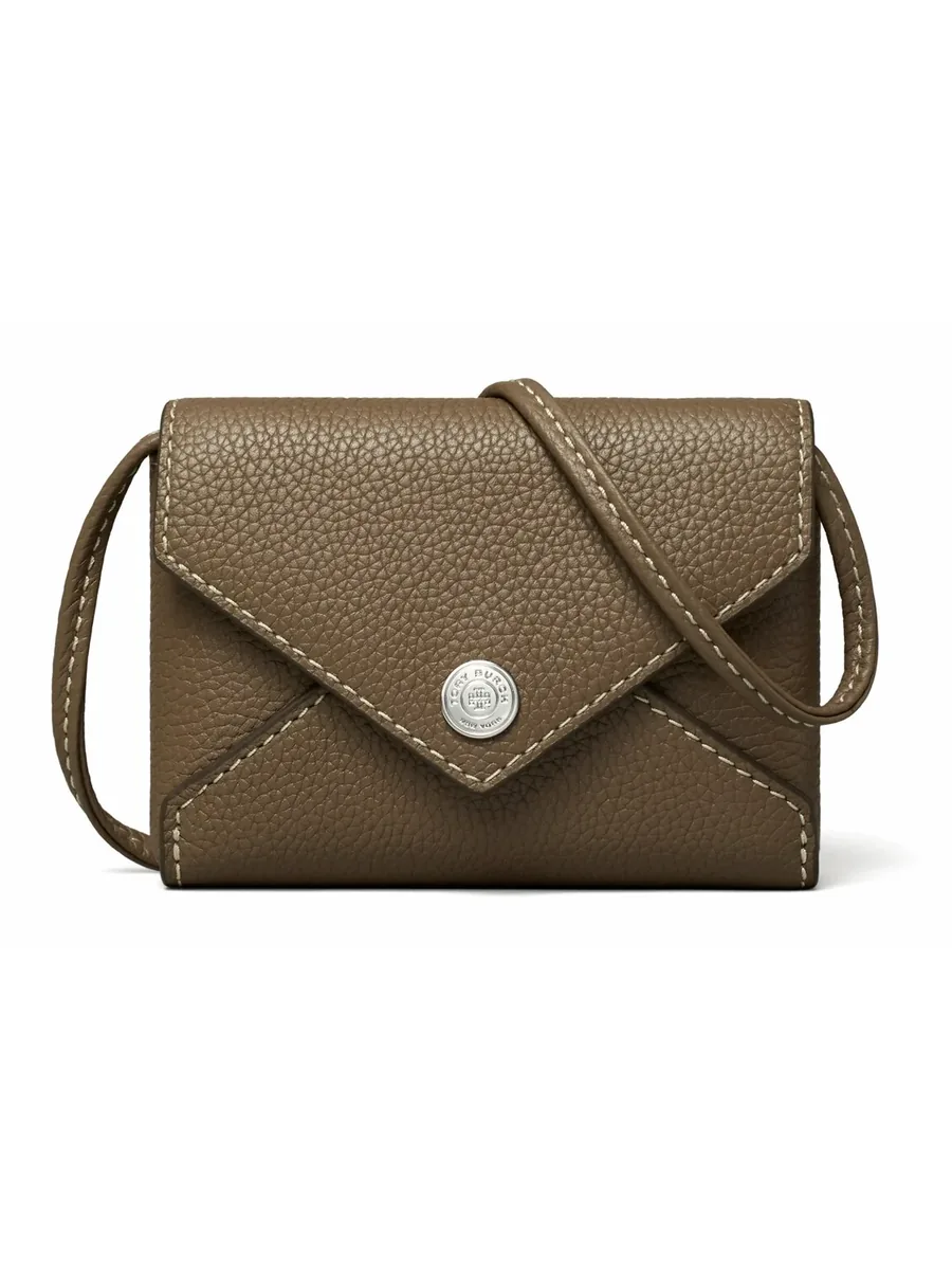 Brown Leather Card Case, front view