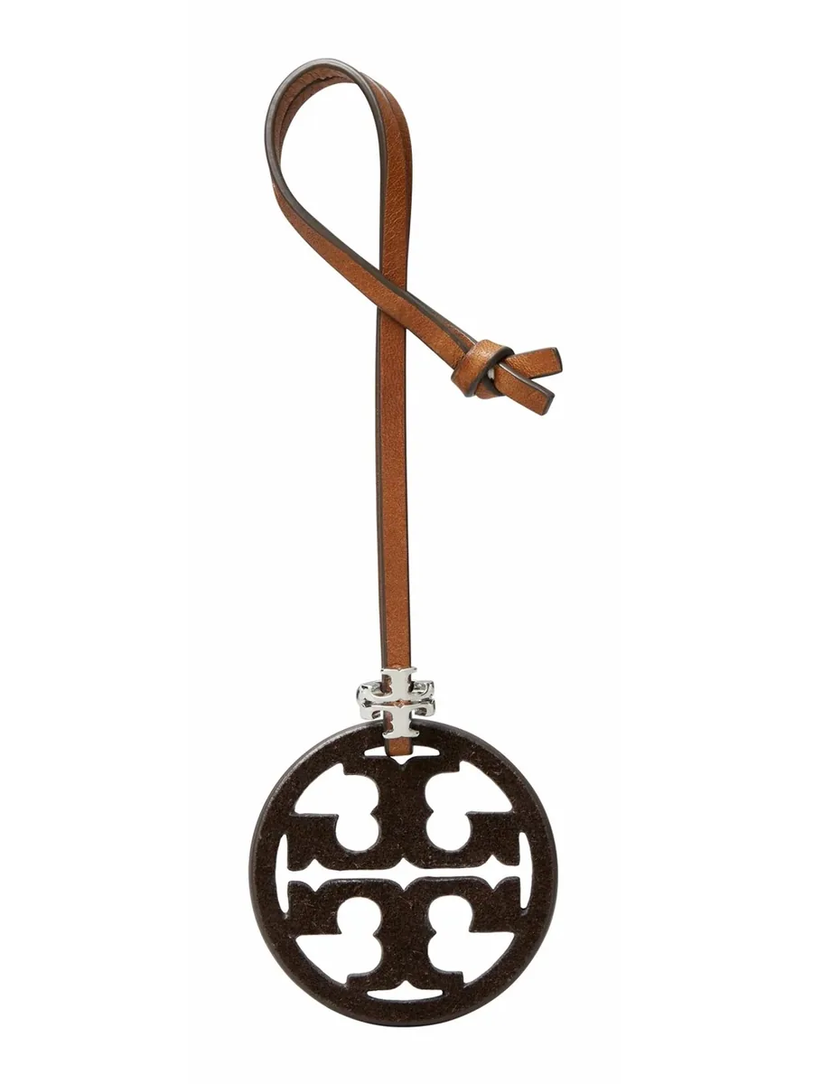 Brown Suede Bag Charm, front view