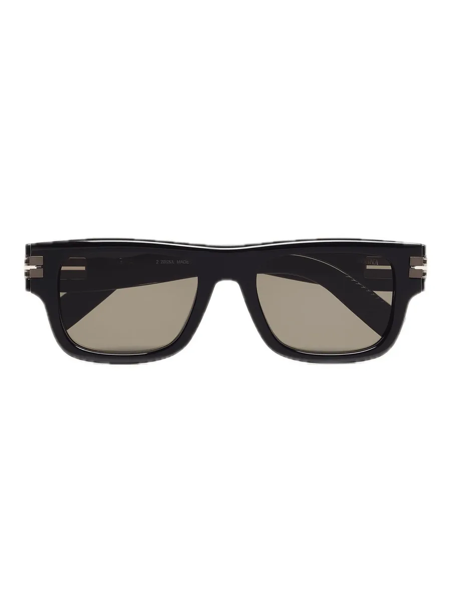 Black Acetate Sunglasses, front view