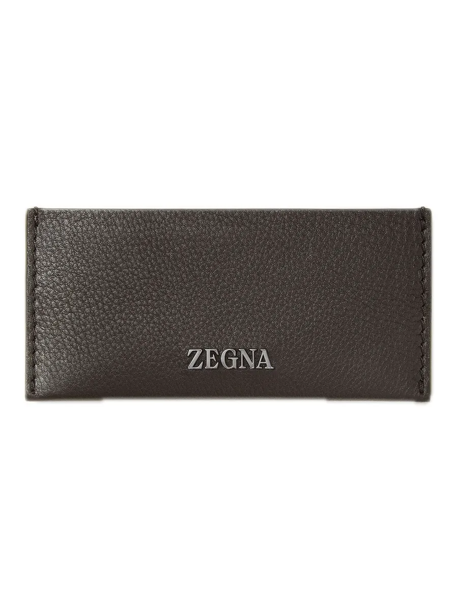 Brown Leather Card Case, front view
