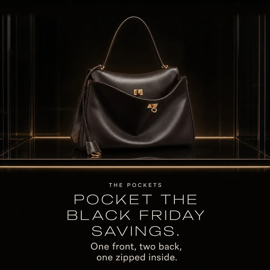 Pocket the Black Friday savings: one front pocket, two at the back and one zipped inside.