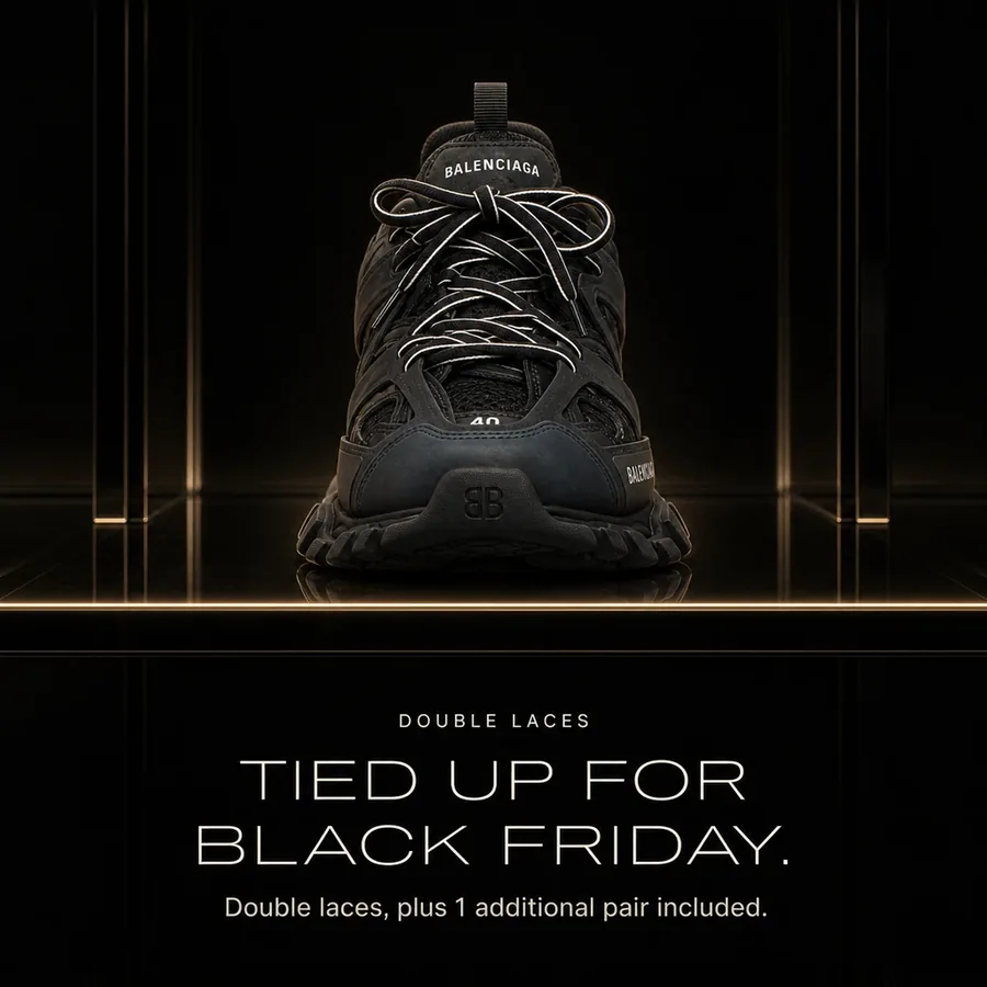 Tied up for Black Friday: double laces, plus 1 additional pair included.