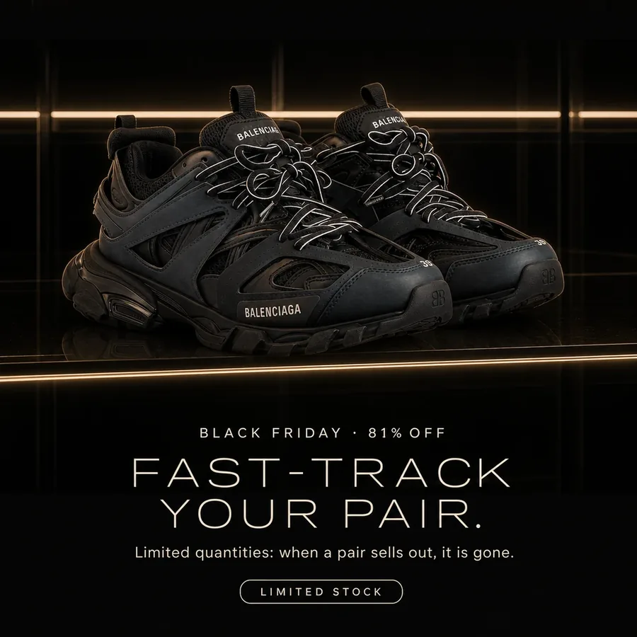 Black Friday, 81% off: fast-track your pair. Limited quantities: when a pair sells out, it is gone.