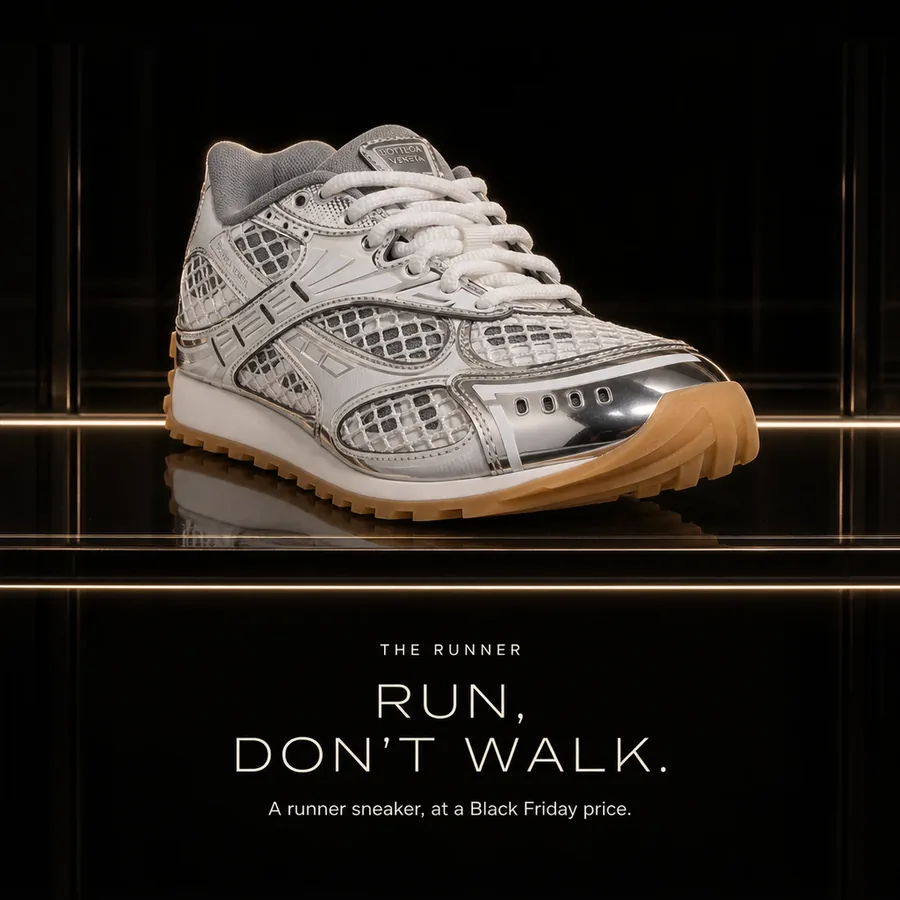 The runner: run, don't walk. A runner sneaker at a Black Friday price.