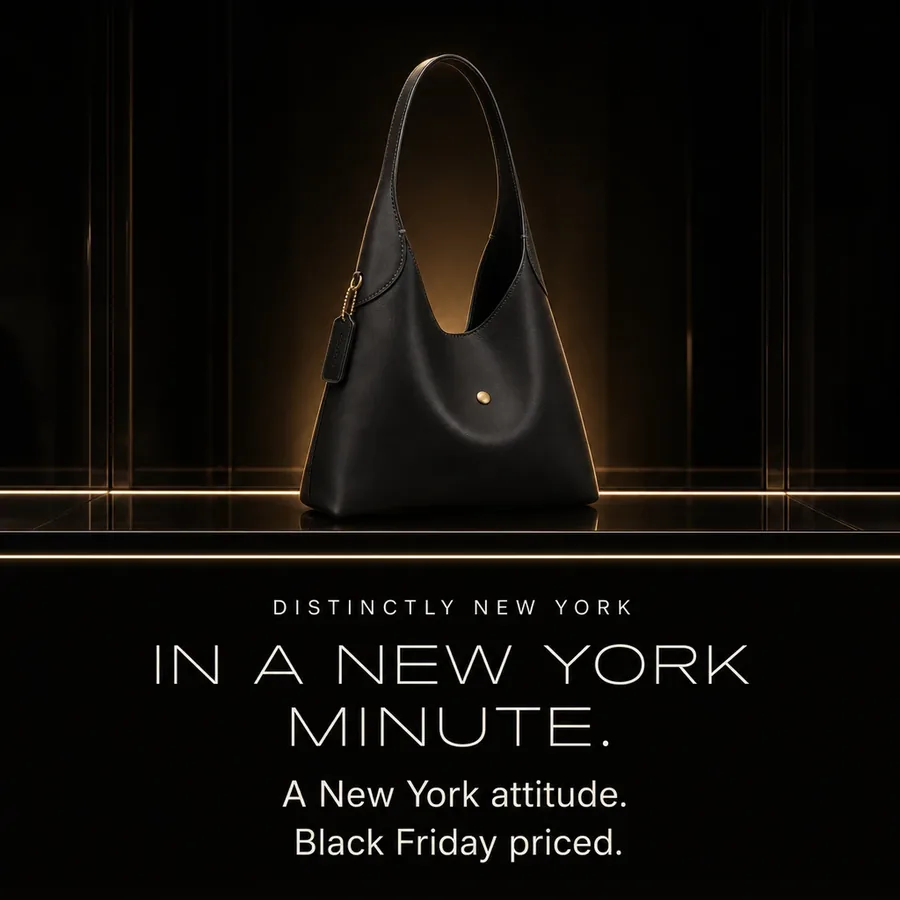 In a New York minute: the Brooklyn 28 in black, with a New York attitude, Black Friday priced.