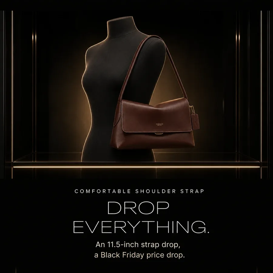 Drop everything: a comfortable shoulder strap with an 11.5-inch drop, and a Black Friday price drop.