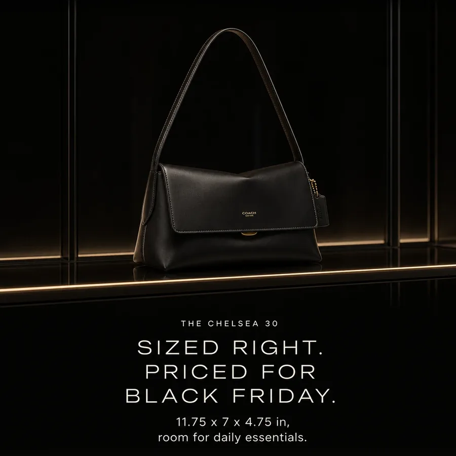 Sized right, priced for Black Friday: 11.75 x 7 x 4.75 in, with room for daily essentials and more.