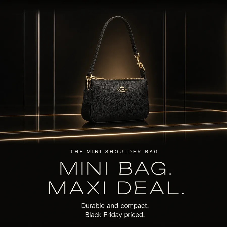 Mini bag, maxi deal: the compact, durable Nolita 19 mini shoulder bag in black, Black Friday priced.