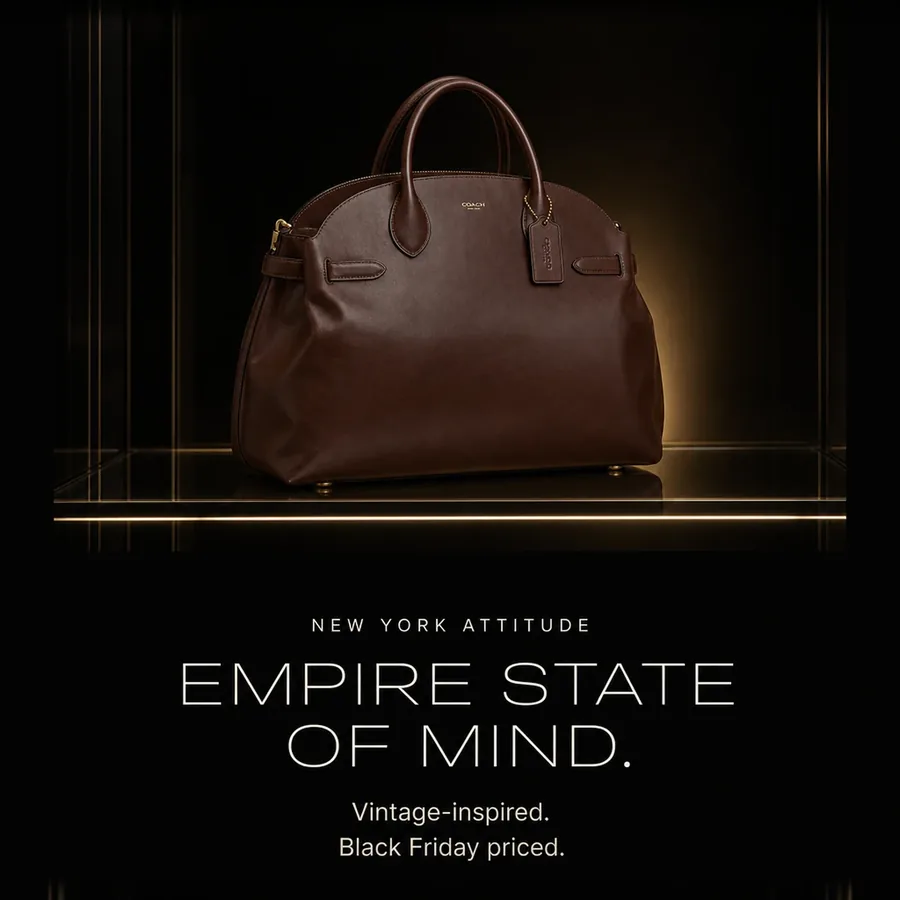 Empire state of mind: the vintage-inspired Soft Empire Carryall in Maple, Black Friday priced.
