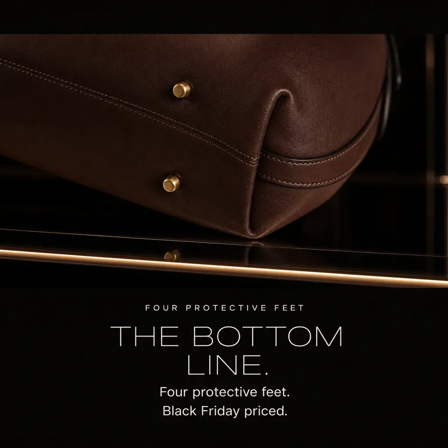 The bottom line: four protective brass feet at the base, Black Friday priced.