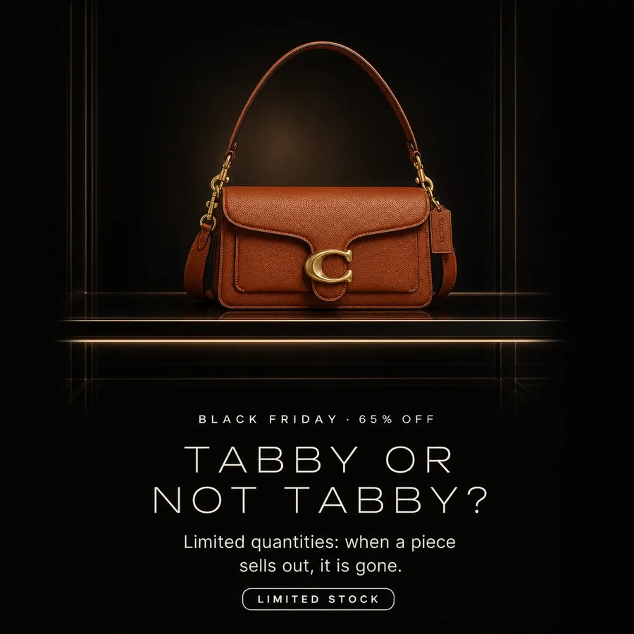 Black Friday, 65% off: Tabby or not Tabby? Limited quantities: when a piece sells out, it is gone.