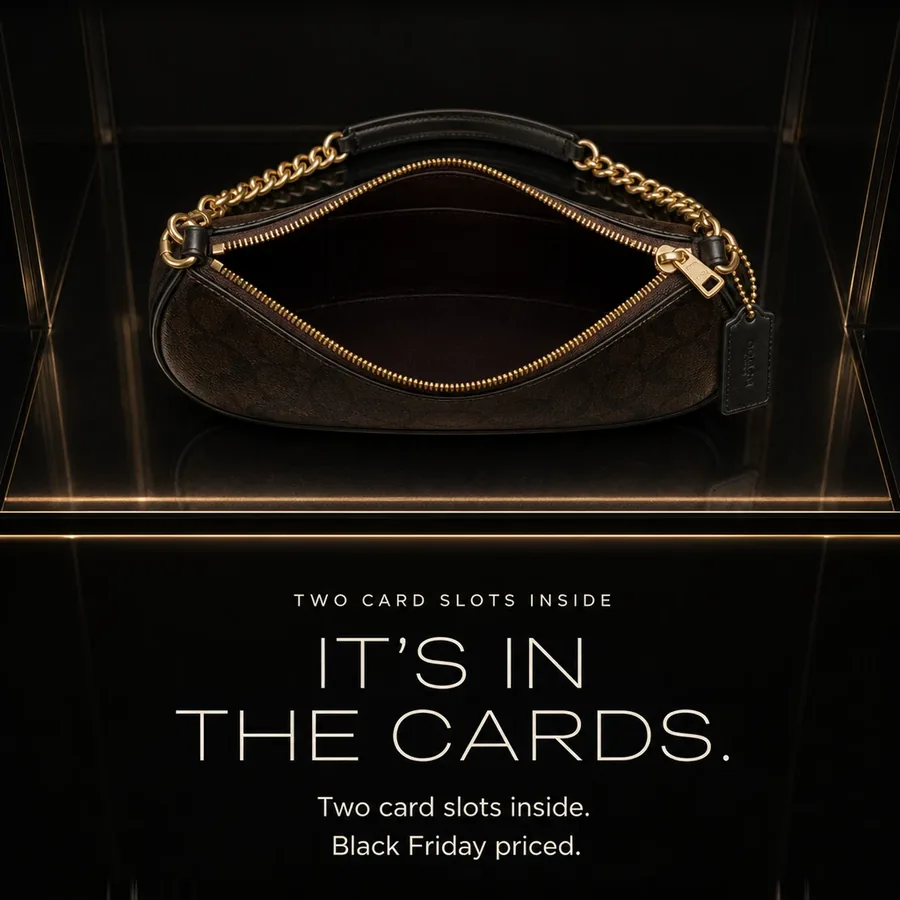 It's in the cards: two credit card slots and a multifunction pocket inside, Black Friday priced.