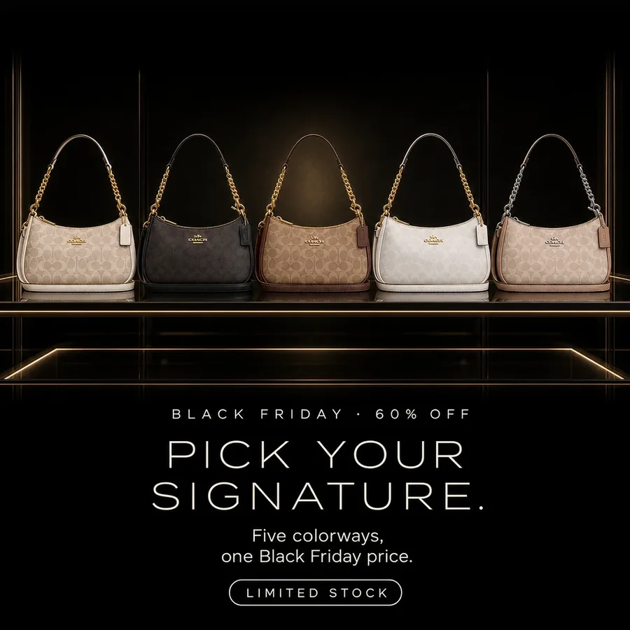 Black Friday, 60% off: pick your Signature, five colorways at one Black Friday price. Limited stock.