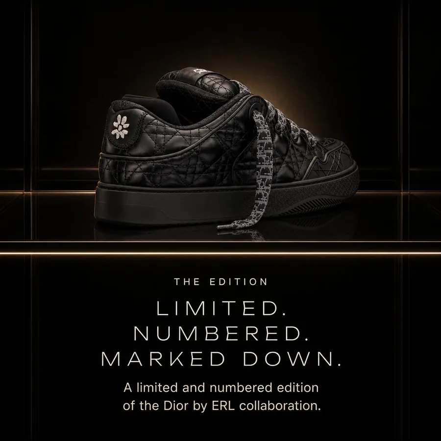 Limited, numbered, marked down: a limited and numbered edition of the Dior by ERL collaboration.