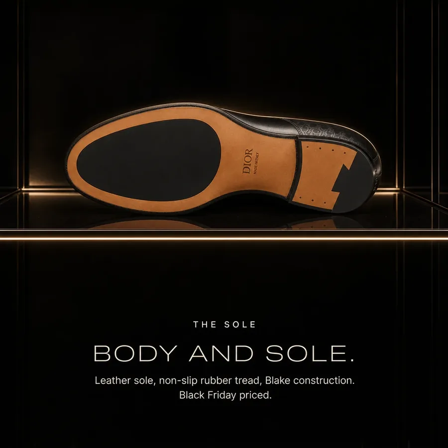Body and sole: a Blake-construction leather sole with a non-slip rubber tread. Black Friday priced.