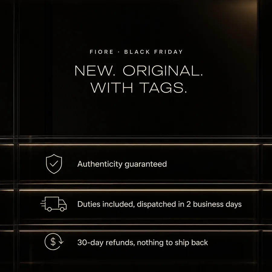 Fiore Black Friday: new, original, with tags. Authenticity guaranteed, duties included, 30-day refunds.