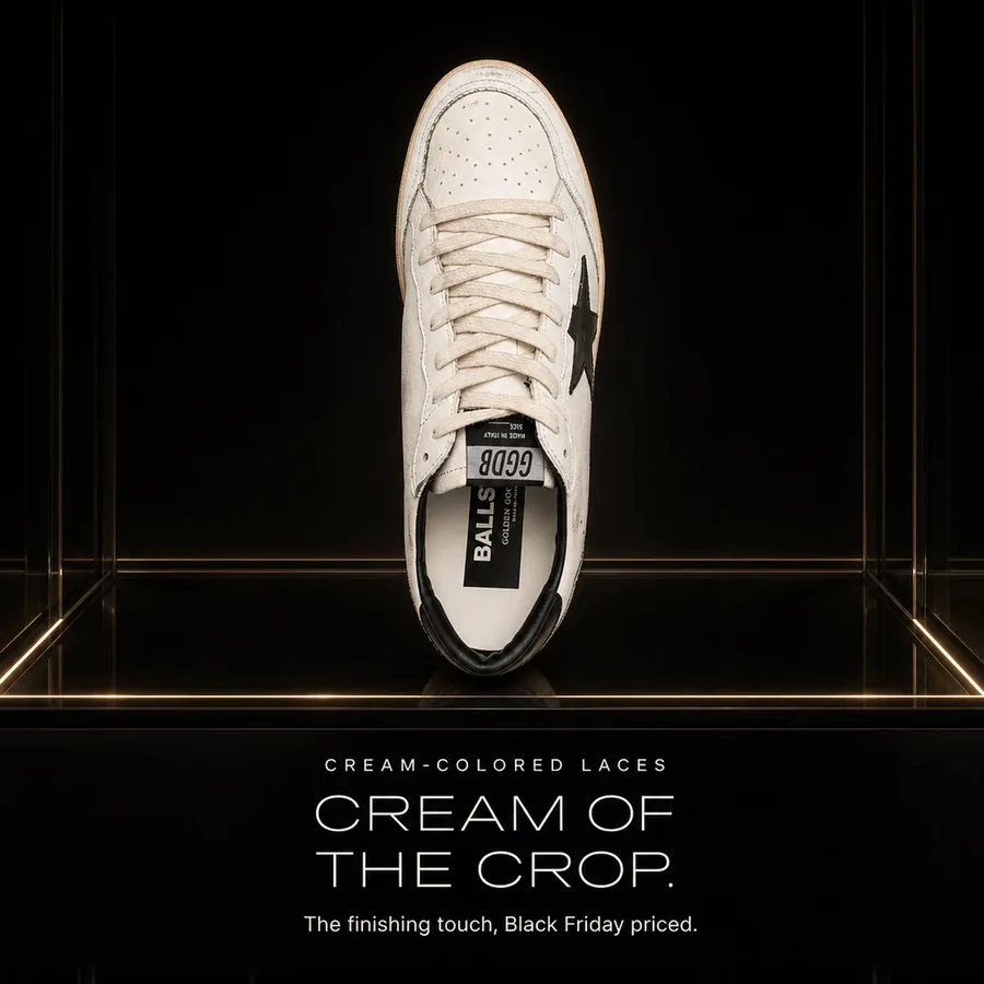Cream of the crop: cream-colored laces add the finishing touch, Black Friday priced.