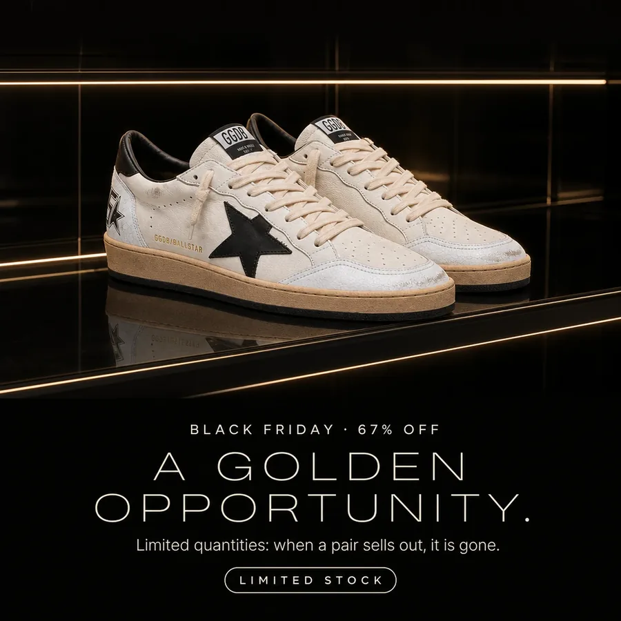 Black Friday, 67% off: a golden opportunity. Limited quantities: when a pair sells out, it is gone.