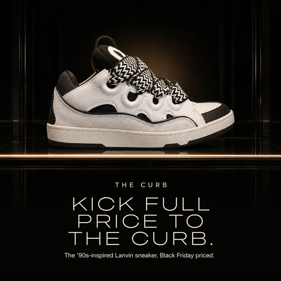 Kick full price to the curb: the '90s-inspired Lanvin Curb sneaker, Black Friday priced.