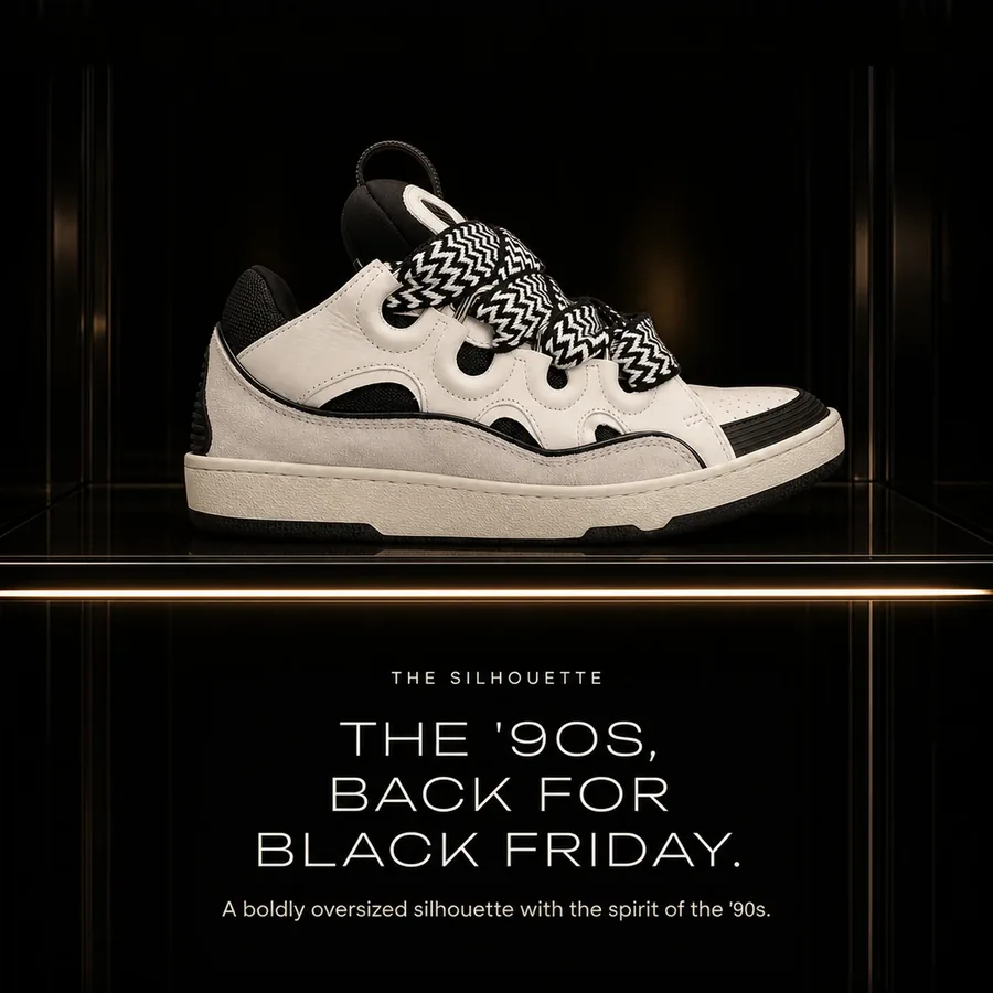 The '90s, back for Black Friday: the boldly oversized silhouette of the Lanvin Curb.