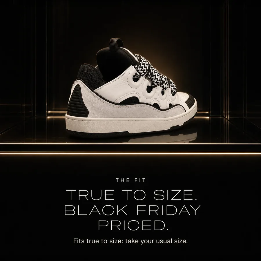 True to size, Black Friday priced: the Lanvin Curb fits true to size, so take your usual size.