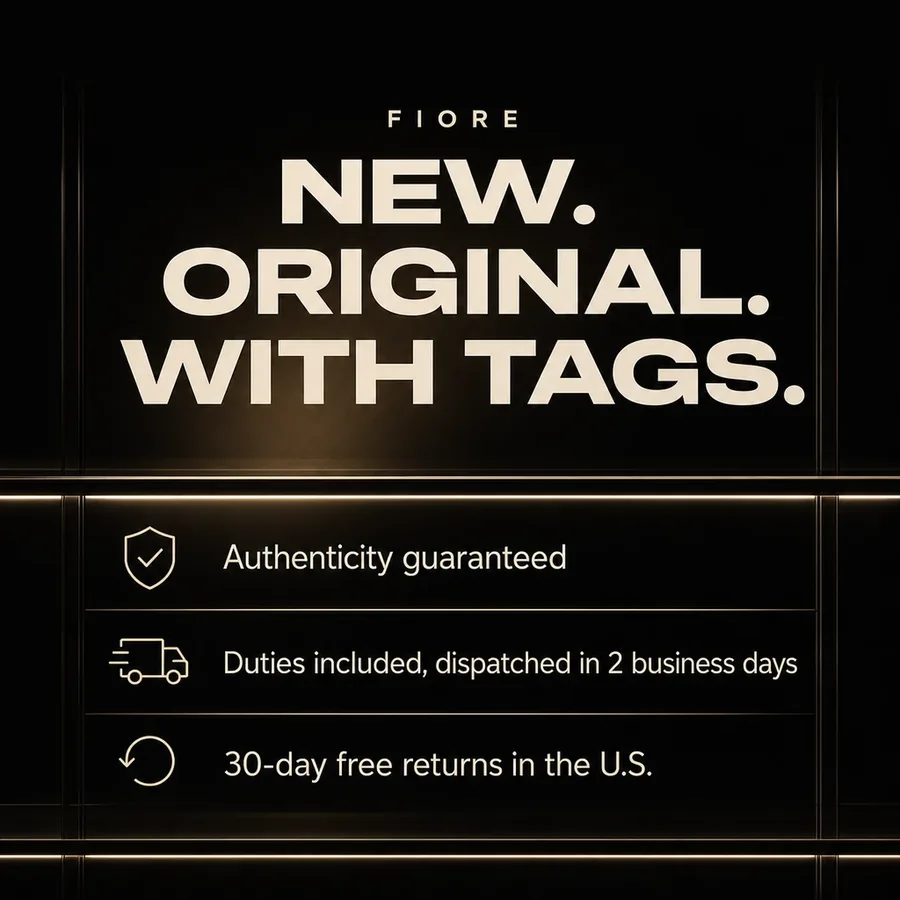 Fiore: new, original, with tags. Authenticity guaranteed, duties included, 30-day free returns in the U.S.